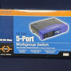 Linksys EtherFast (EZXS55W) 5-Ports External Workgroup Switch NEW
